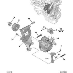 Citroen DS4 2010-2021 Diesel Injection Pump Pinion Nut