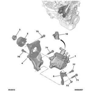 Citroen DS3 2010-2022 Diesel Injection Pump Pinion Nut