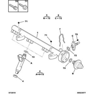 Citroen C1 2009-2012 Petrol Engine Injector Seal
