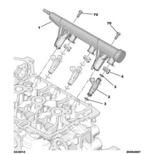 Citroen DS3 2010-2022 Petrol Engine Injector Clip