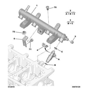 Citroen Berlingo 2008-2012 Petrol Petrol Injector