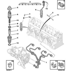 Citroen Dispatch 1994-2006 Diesel Injector Holder Spacer