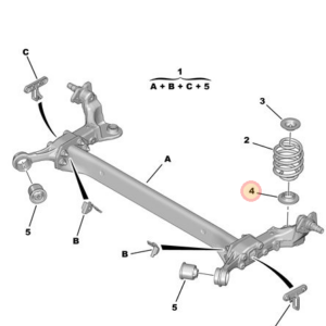 Citroen C3 2002-2005 Rear Spring Lower Cup