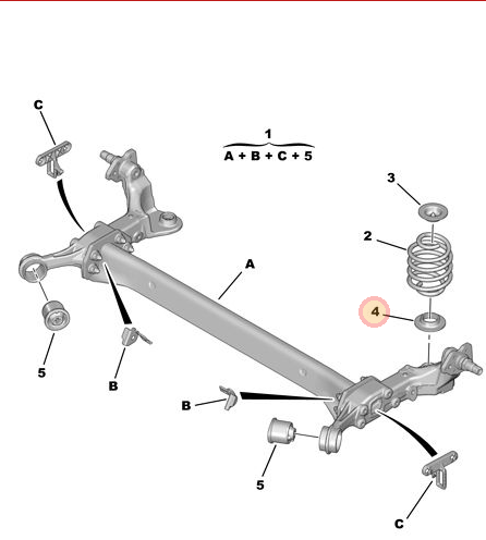 Citroen C3 2002-2005 Rear Spring Lower Cup
