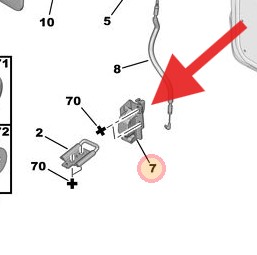 Citroen Dispatch 2015-2020 Rear Left Lower Door Lock 