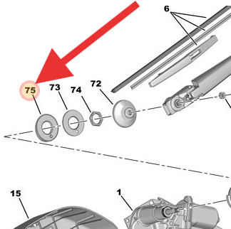 Citroen C1 2014-2022 Shaft Seal For Rear Washer