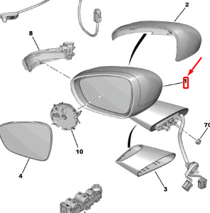 Citroen C4 Picasso 2018-2020 Passenger Door Mirror