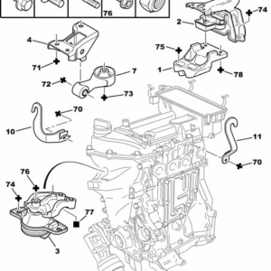 Citroen C1 1.0 2005-2009 Gearbox Mount Bolts
