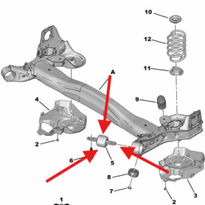 Citroen C4 Grand 2010-2017 Rear Crossmember Mounting