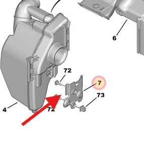 Citroen DS4 2010-2022 Inlet Resonator Support