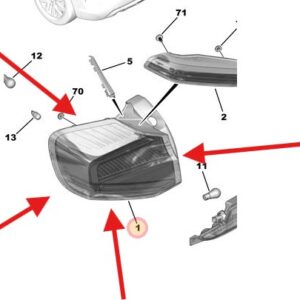 Citroen C4 Cactus 2021-Present Rear Tail Lamp