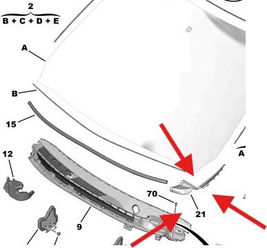 B000807180 Citroen C1 2014-2022 Windscreen Moulding