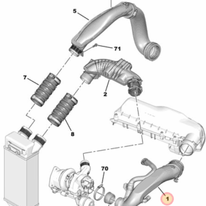 Citroen DS3 2010-2022 Petrol Turbo Air Intake Pipe.