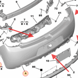 Citroen C3 2015-2022 Rear Bumper (Unpainted)