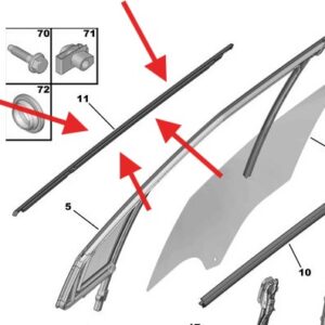 Citroen C3 Aircross Front Outer Window Seals