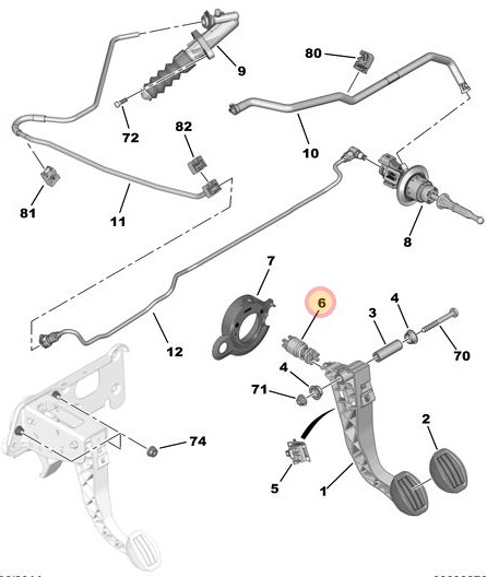001 Citroen C4 2010-2017 Declutching Assistance Spring