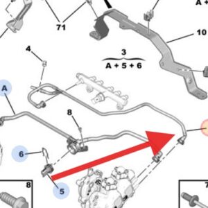 Citroen Dispatch 2.0HDI 2018-2022 Fuel Pipe