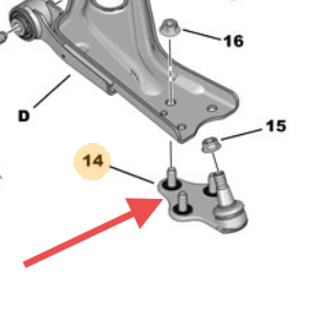Citroen C4 2010-2017 Picasso/ Spcaetourer Lower Arm Ball Joint