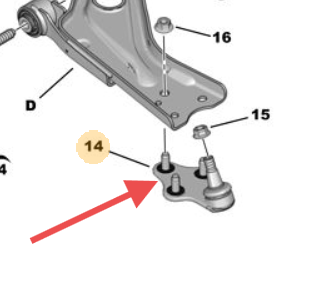 98 034 340 80 Citroen C4 2010-2017 Picasso/ Spcaetourer Lower Arm Ball Joint