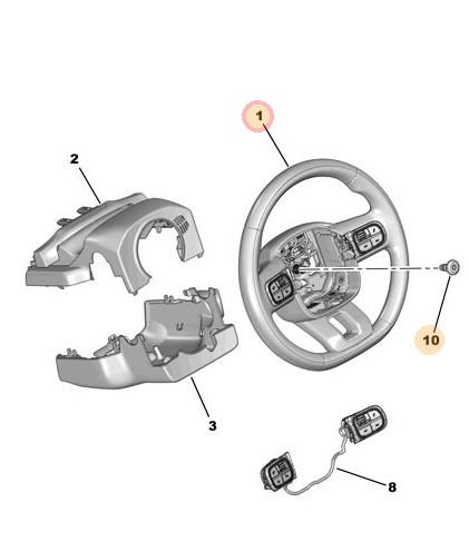 Citroen C3 2015-2022 Steering Wheel and Bolt