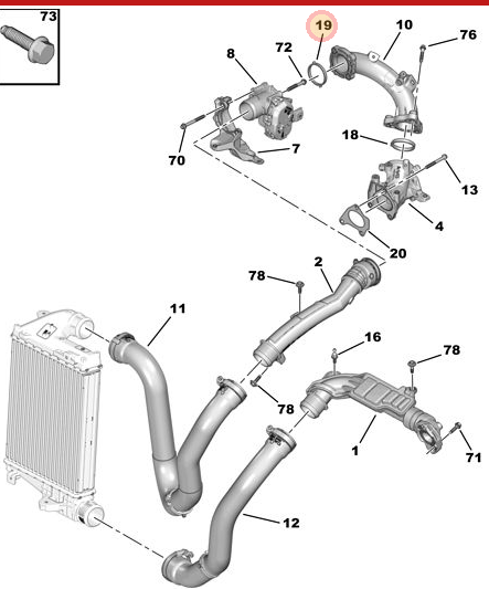 Citroen Dispatch 2016-2020 Air Hose Seal