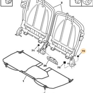 Citroen C1 2012-2014 Rear Seat Screw