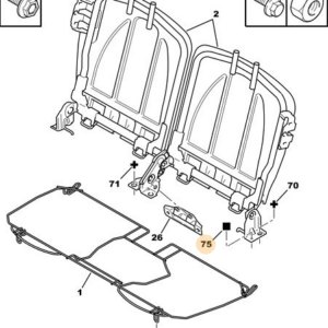 Citroen C1 2012-2014 Rear Seat Nut