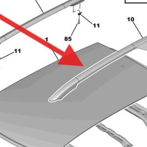 Citroen C3 Aircross 2017-2022 Passenger Roof Rail (White)