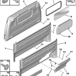 Citroen Dispatch 2016-2020 Bulk Head Cover