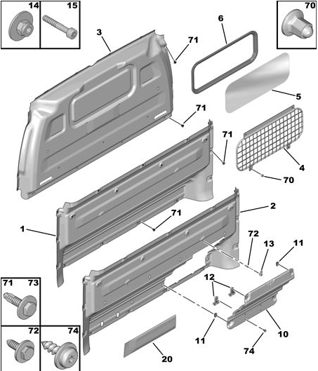 Citroen Dispatch 2016-2020 Bulk Head Cover
