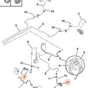 Citroen Berlingo 2018-2022 Brake Hose Front Left