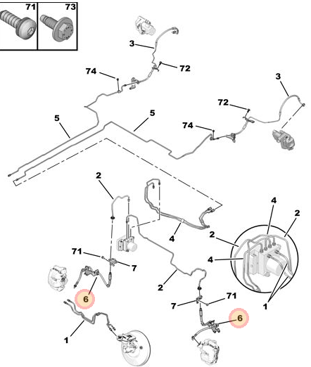 Citroen Berlingo 2018-2022 Brake Hose Front Left