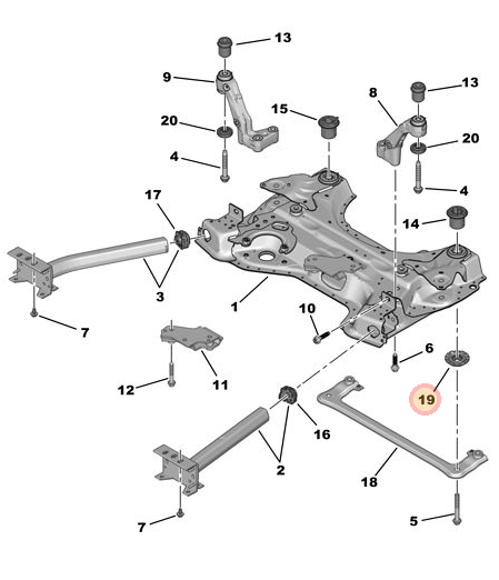 Citroen C4 Picasso Front Subframe Bracket