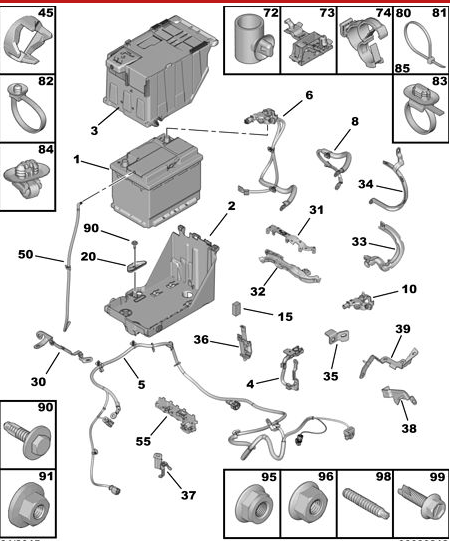Citroen C4 2010-2017 Battery Cover