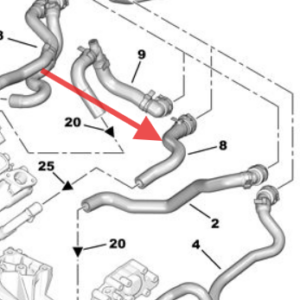 Citroen Nemo 2008-2015 Heater Matrix Pipe