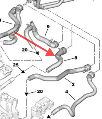 1637312380 Citroen Nemo 2008-2015 Heater Matrix Pipe