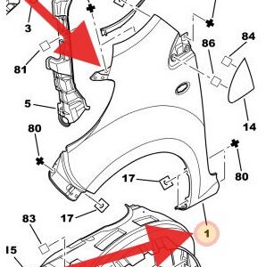 Citroen C1 2009-2012 Front Wing