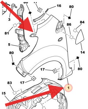 Citroen C1 2009-2012 Front Wing