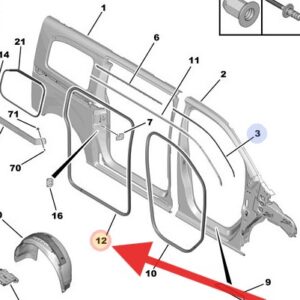 Citroen SpaceTourer 2023-Present Door Aperture Seal (1)
