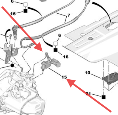 Citroen Nemo 2008-2015 Gearshift Control Weight