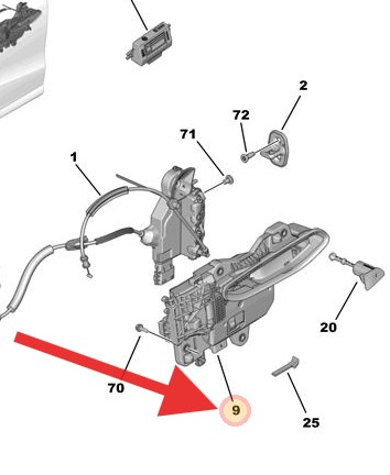 Citroen DS3 Crossback 2018-Present Front Door Handle