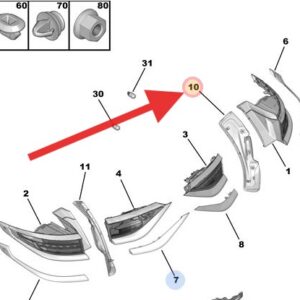 Citroen DS3 Crossback 2018-Present Drivers Rear Lamp Skirt
