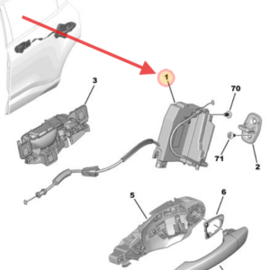 Citroen C4 2021-Present Rear Door Latch