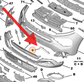 Citroen C4 2021-Present Headlamp Chrome Trim