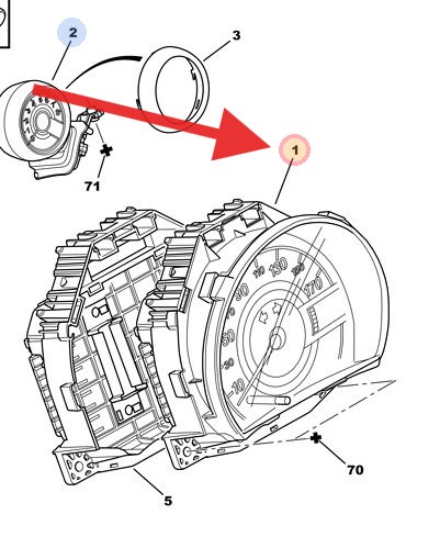 Citroen C1 2009-2012 New Instrument Cluster