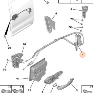 Citroen Dispatch 2016-2020 Sliding Door Latches