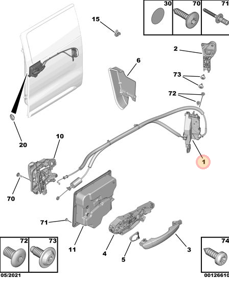 Citroen Dispatch 2016-2020 Sliding Door Latches
