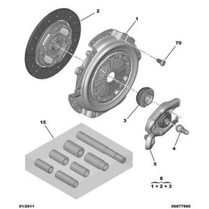 Citroen C2 2003-2007 Petrol Clutch Kit