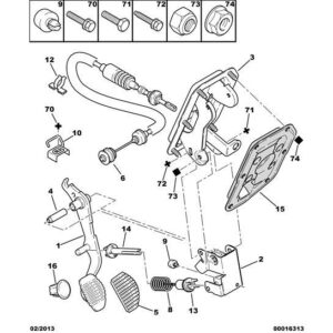 Citroen Xsara 2000-2004 Petrol Clutch Pedal Spring