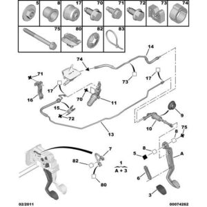 Citroen C4 2008-2010 Petrol Declutching Assistance Spring